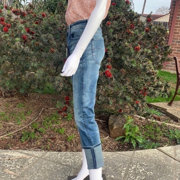 NWT G-STAR High Rise Fold Cuff Straight Leg Jeans - Picture 9 of 15